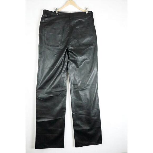 Zara ZW FAUX LEATHER ‘90S WIDE LEG PANTS 8 - Picture 7 of 9